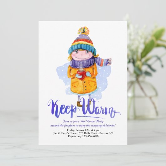 Warme Einladung Behalten (Stehend Vorderseite)