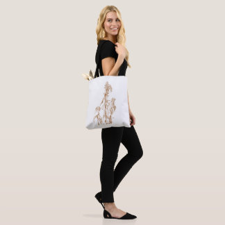 Warme elegante botanische Tintenkunst Tasche