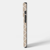 Warme elegante braunisch-weiße marokkanische Quart Case-Mate iPhone Hülle (Rückseite / Links)