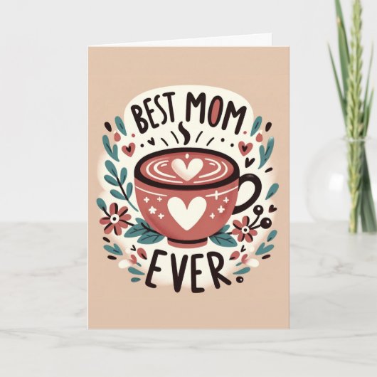 Warme Embrace - Beste Mama je Feiertagskarte (Vorderseite)