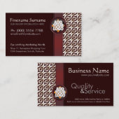 Warme Erden mit Logo-Muster-Visitenkarten Visitenkarte (Vorne/Hinten)