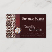 Warme Erden mit Logo-Muster-Visitenkarten Visitenkarte (Rückseite)