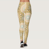 Warme erdige Mandala-Abstract-Design Leggings (Rückseite)