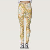 Warme erdige Mandala-Abstract-Design Leggings (Vorderseite)