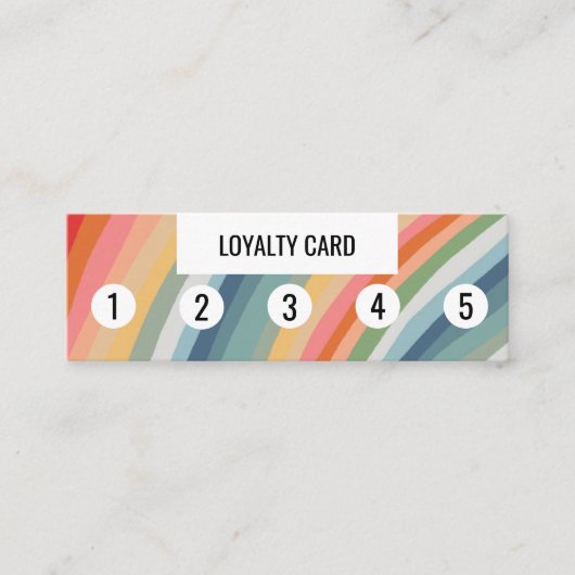 Warme, erdige Regenbogen Minimalistische handgefer Treuekarte (Vorderseite)