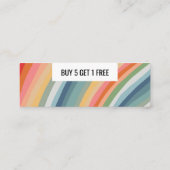 Warme, erdige Regenbogen Minimalistische handgefer Treuekarte (Rückseite)