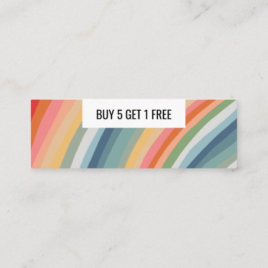 Warme, erdige Regenbogen Minimalistische handgefer Treuekarte (Rückseite)