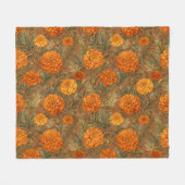 Warme erdige Ringelblumen-Blumenkunst Fleecedecke (Vorderseite (Horizontal))