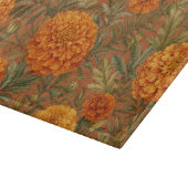 Warme erdige Ringelblumen-Blumenkunst Schneidebrett (Ecke)