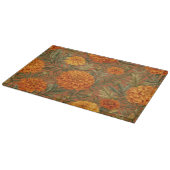 Warme erdige Ringelblumen-Blumenkunst Schneidebrett (Ecke)