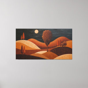Warme Erdtöne Abstrakte Surreal Landschaft Wandkun Leinwanddruck