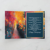 Warme Erntedank wünscht und segnet Feiertagskarte (Innenseite)