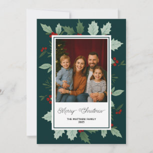 Warme Familie Frohe Weihnachtskarte Einladung