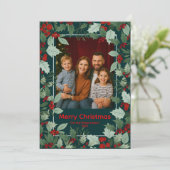 Warme Familie Frohe Weihnachtskarte Einladung (Stehend Vorderseite)