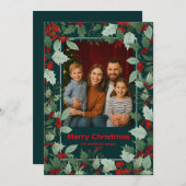 Warme Familie Frohe Weihnachtskarte Einladung (Vorne/Hinten)