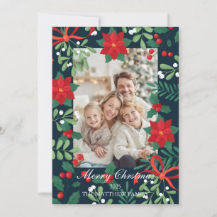 Warme Familie Frohe Weihnachtskarte Einladung