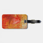Warme Farben Abstrakte Malerei 2 Gepäckanhänger (Rückseite horizontal)