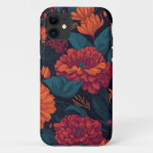 Warme Farben Blumendesign Case-Mate iPhone Hülle (Rückseite)