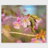 Warme Farben der Sakura-Blume im Frühjahr Geschenkpapier (Flach)