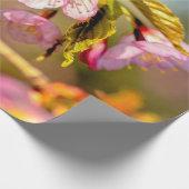 Warme Farben der Sakura-Blume im Frühjahr Geschenkpapier (Ecke)