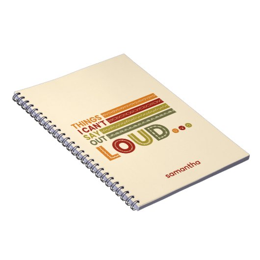 Warme Farben Dinge, die ich nicht im Loud Journal  Notizblock (Rechte Seite)