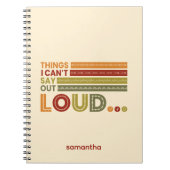 Warme Farben Dinge, die ich nicht im Loud Journal Notizblock (Vorderseite)