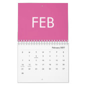Warme Farben Einfach Modern 2027 Bunt Kalender (Feb 2027)