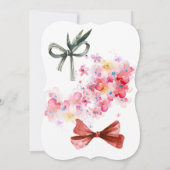 Warme Farben Floral Wasserfarben Sabby Chic Einladung (Rückseite)