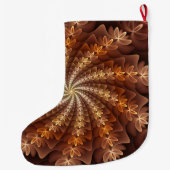 Warme Farben, moderner Abstrakter Fraktal Kunstnam Großer Weihnachtsstrumpf (Rückseite)