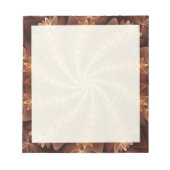 Warme Farben, modernes Abstraktes Fraktal Art Must Notizblock (Vorderseite)