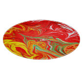 Warme Farben Muster Kunst. Jetzt kaufen Schneidebrett (Ecke)