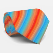 Warme Farben Orange Blue Krawatte (Gerollt)