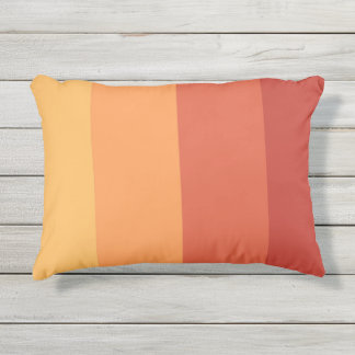 Warme Farben - Retro-Farbtöne Streifen Kissen Für Draußen