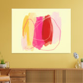 Warme Farben Schatten Stretched Canvas Print Leinwanddruck (Insitu (Wohnzimmer))