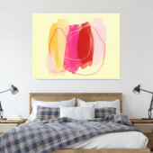 Warme Farben Schatten Stretched Canvas Print Leinwanddruck (Insitu (Schlafzimmer))