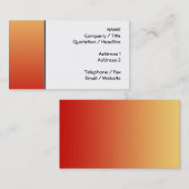 Warme Farben, schlichter Entwurf Visitenkarte (Vorne/Hinten)