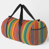 Warme Farben Streifen Muster Duffle Bag (Rechte Ecke)