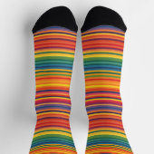 Warme Farben Streifen Muster Socken (Oben)