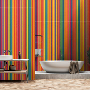 Warme Farben Streifen Muster Tapete