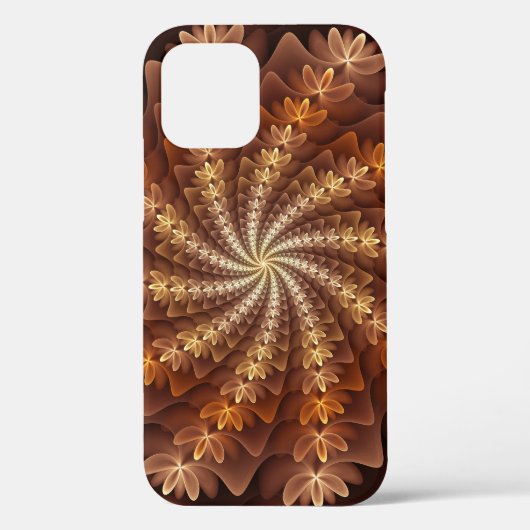 Warme Farben, trendige moderne Fraktal Art Muster Case-Mate iPhone Hülle (Rückseite)
