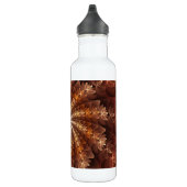 Warme Farben, trendige moderne Fraktal Art Muster Edelstahlflasche (Rechts)