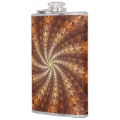 Warme Farben, trendige moderne Fraktal Art Muster Flachmann (Links)