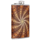 Warme Farben, trendige moderne Fraktal Art Muster Flachmann (Rechts)