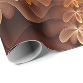 Warme Farben, trendige moderne Fraktal Art Muster Geschenkpapier (Rolleneckpunkt)