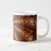 Warme Farben, trendige moderne Fraktal Art Muster Jumbo-Tasse (Rechts)