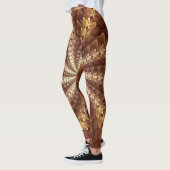 Warme Farben, trendige moderne Fraktal Art Muster Leggings (Links)