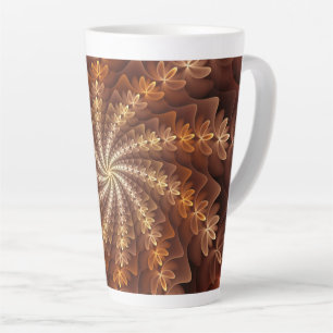 Warme Farben, trendige moderne Fraktal Art Muster Milchtasse