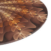 Warme Farben, trendige moderne Fraktal Art Muster Schneidebrett (Ecke)