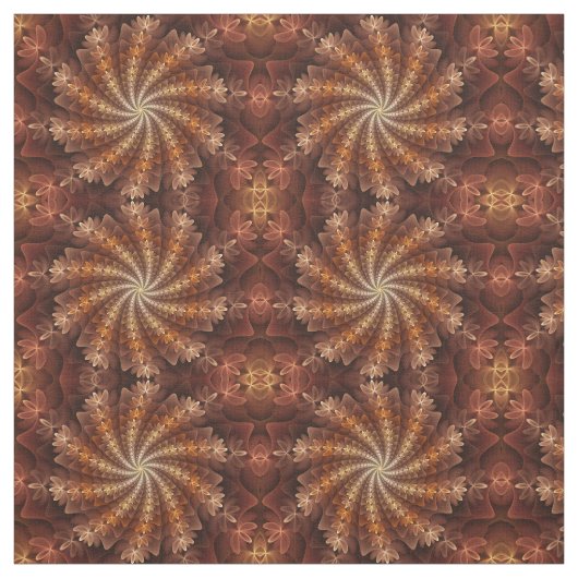 Warme Farben, trendige moderne Fraktal Art Muster Stoff (Muster)