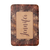 Warme Farben, trendige moderne Fraktal-Muster Badematte (Vorderseite Vertikal)